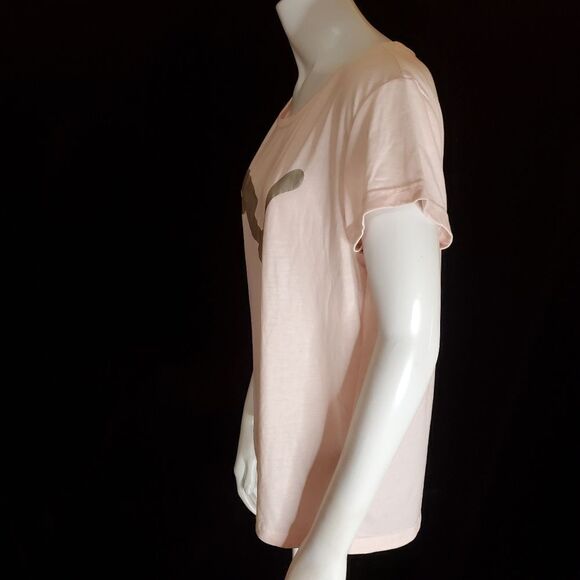 Puma Pink & Silver Short Sleeve Tee Shirt (S) - Picture 3 of 5
